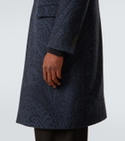 Etro Paisley wool and cashmere jacquard coat