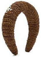 Vivienne Westwood Orb Raffia Headband - Camel - One Size
