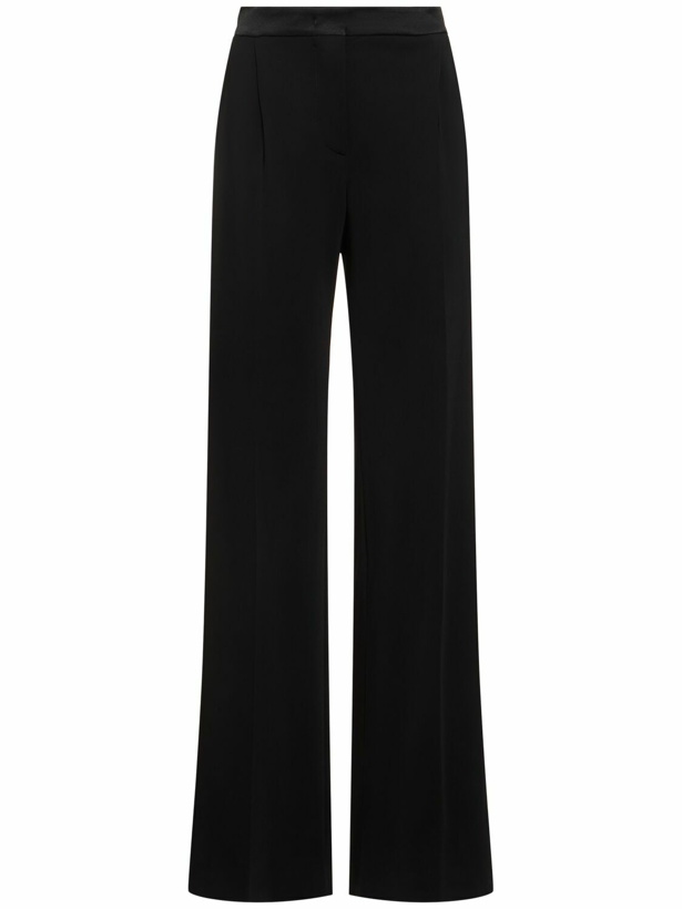 Photo: ALBERTA FERRETTI Flared Stretch Viscose Cady Pants