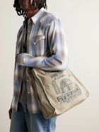 RRL - Leather-Trimmed Logo-Print Cotton-Canvas Tote Bag