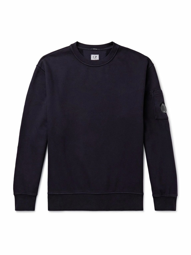 Photo: C.P. Company - Logo-Appliquéd Brushed Cotton-Jersey Sweatshirt - Blue