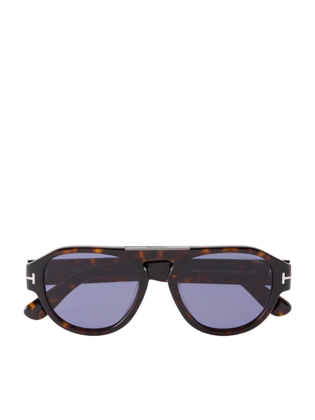 Photo: TOM FORD - Pablo-02 Round-Frame Acetate Sunglasses - Brown
