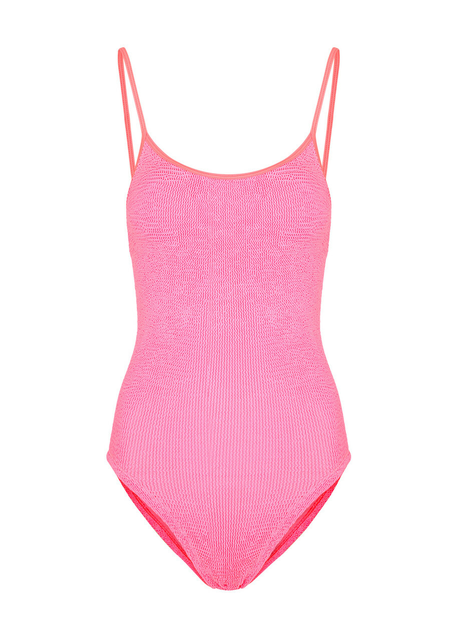 Hunza G Pamela Seersucker Swimsuit - Pink - One Size
