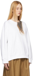 MM6 Maison Margiela White Printed Hair Sweatshirt