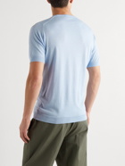 John Smedley - Belden Slim-Fit Merino Wool and Sea Island Cotton-Blend T-Shirt - Blue