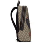 Gucci Beige GG Supreme XXV Hollywood Wolf Backpack