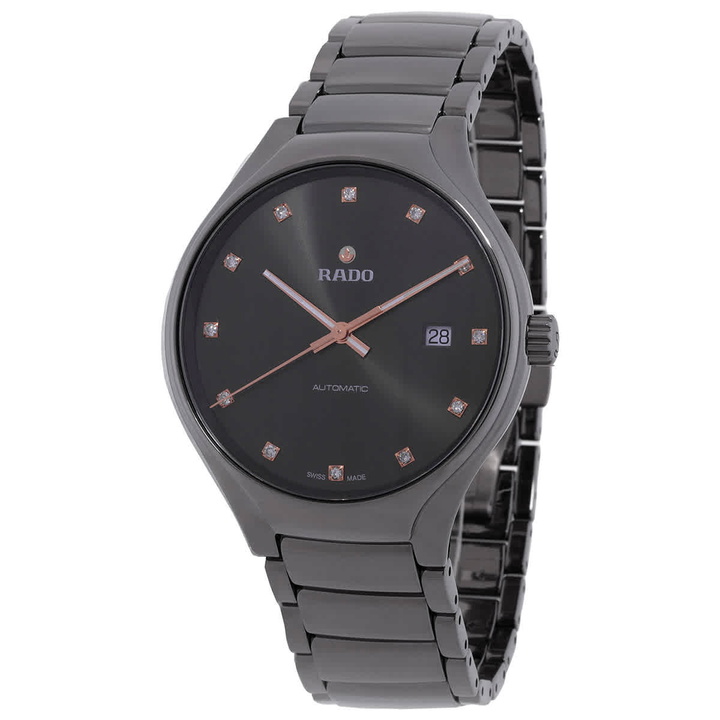 Photo: Rado True Automatic Diamond Black Dial Unisex Watch R27057732