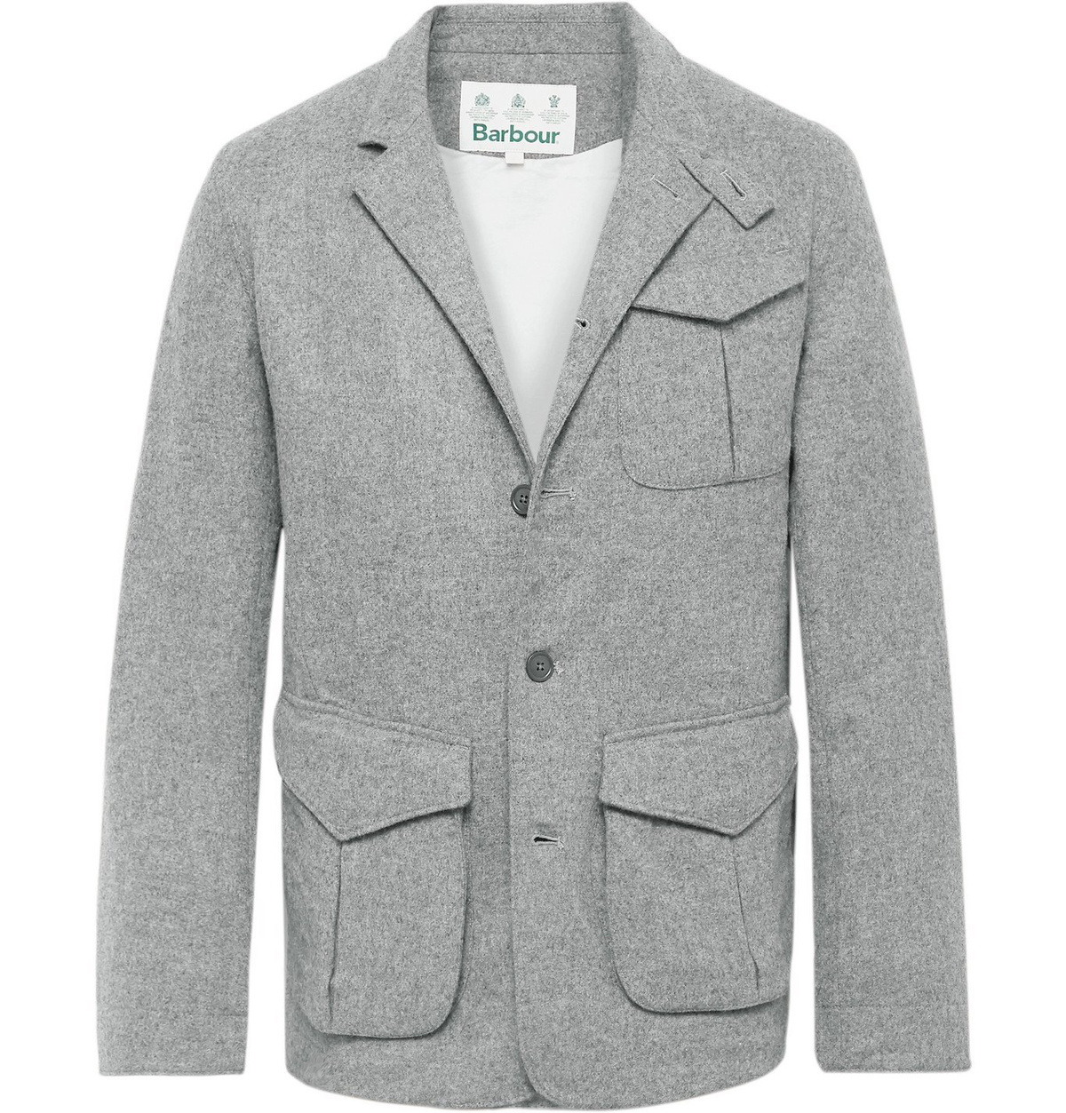 Barbour wool jacket white on sale