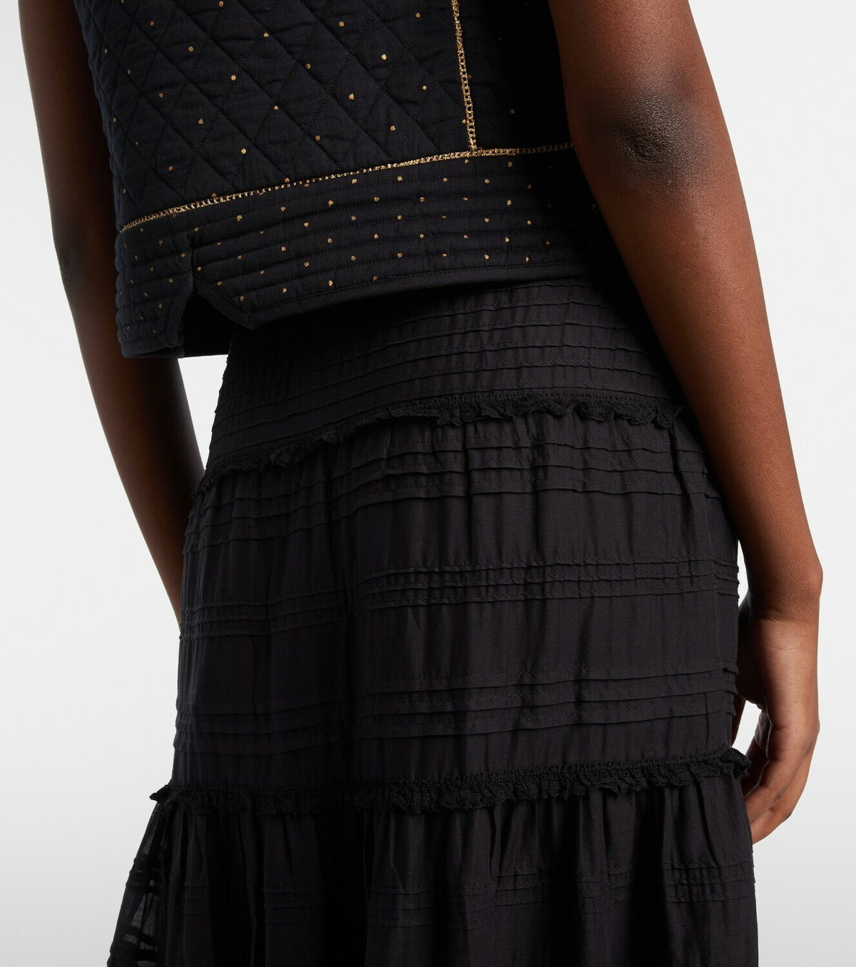 Marant Etoile Paoline lace-trimmed maxi skirt