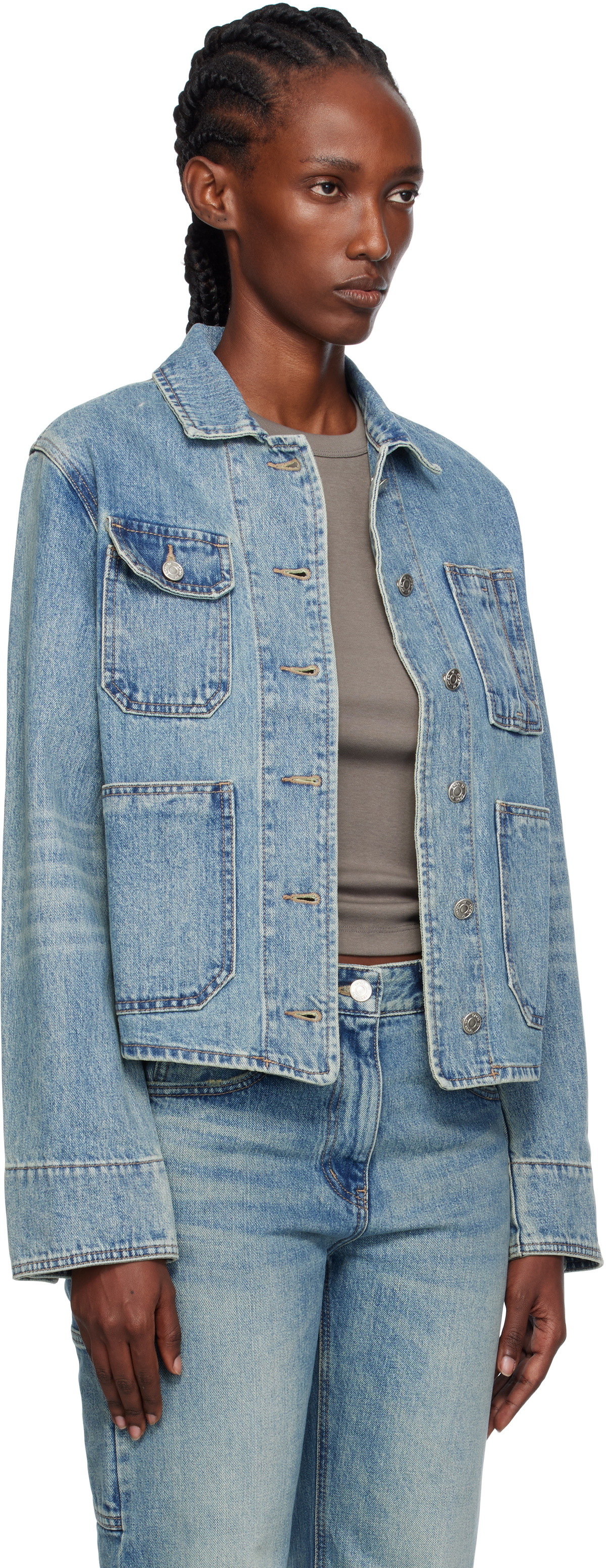 OPEN YY Blue Denim Trucker Jacket