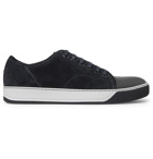 Lanvin - DBB1 Cap-Toe Suede and Textured-Leather Sneakers - Men - Gray