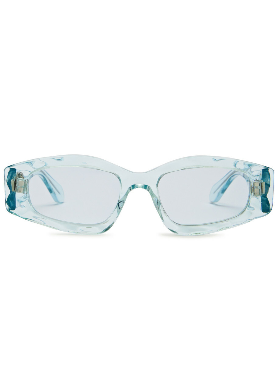 サングラス Alaia Sunglasses Light blue Alaïa Square-frame Sunglasses - Blue Light - One Size ALAÏA