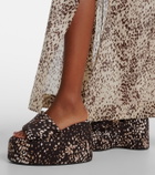 The Attico Mochi leopard-print platform sandals