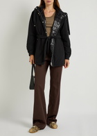 Herno Hooded Belted Shell Jacket Black