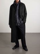 Saman Amel - Belted Wool Overcoat - Black