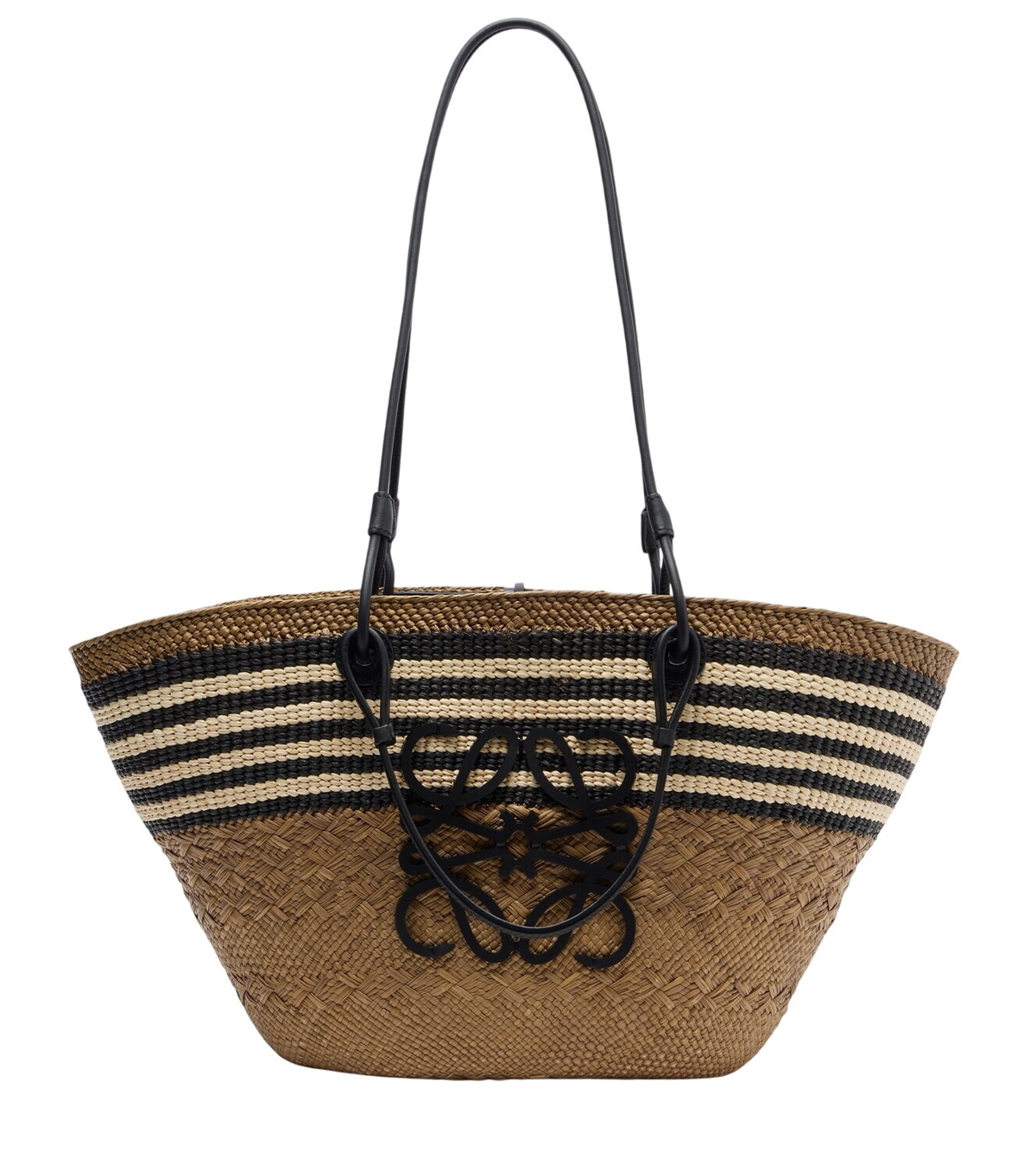 Loewe Off-White and Tan Logo Flamenco Knot Tote Loewe