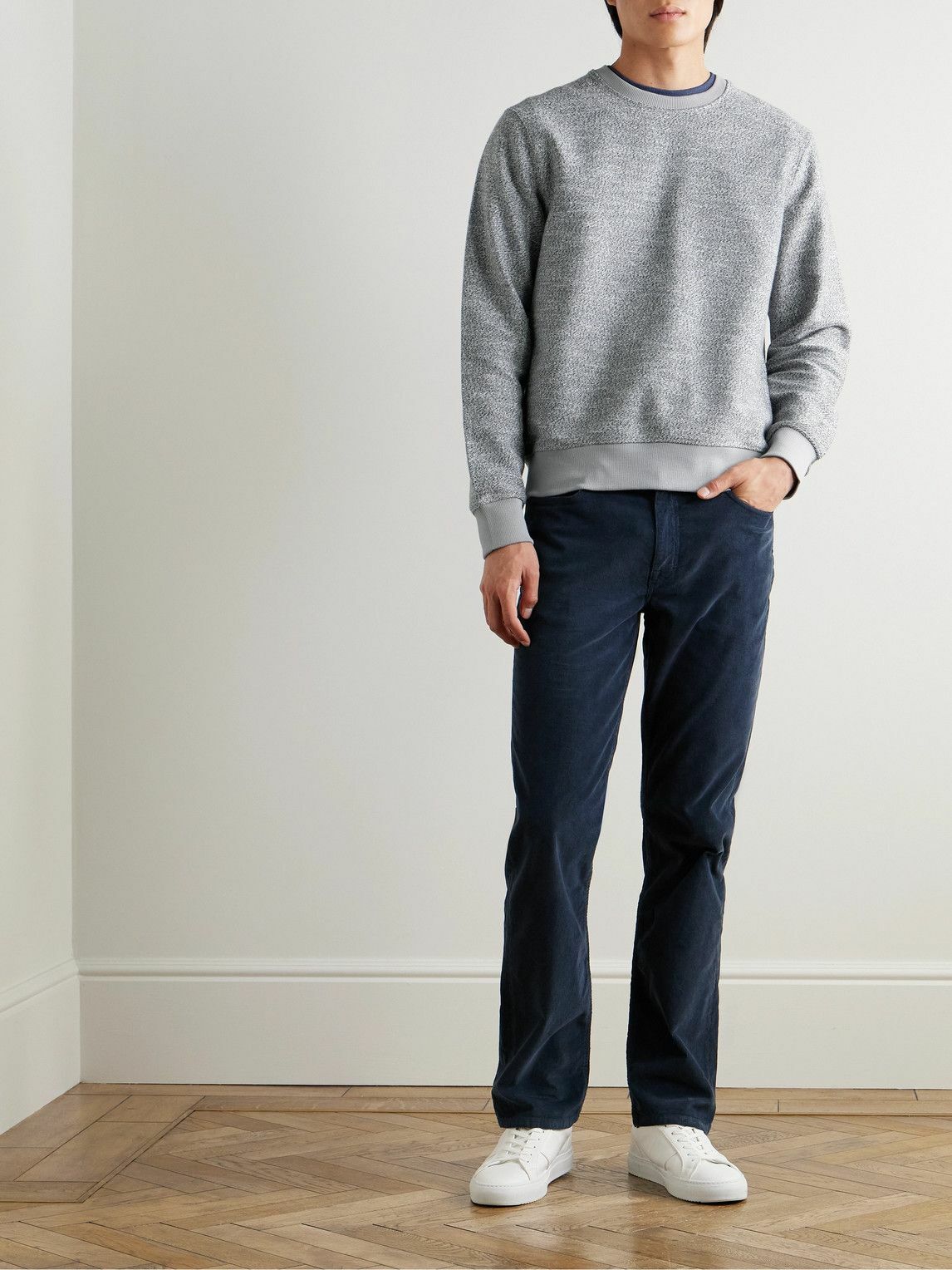 Mr P. - Cotton-Blend Jersey Sweatshirt - Gray