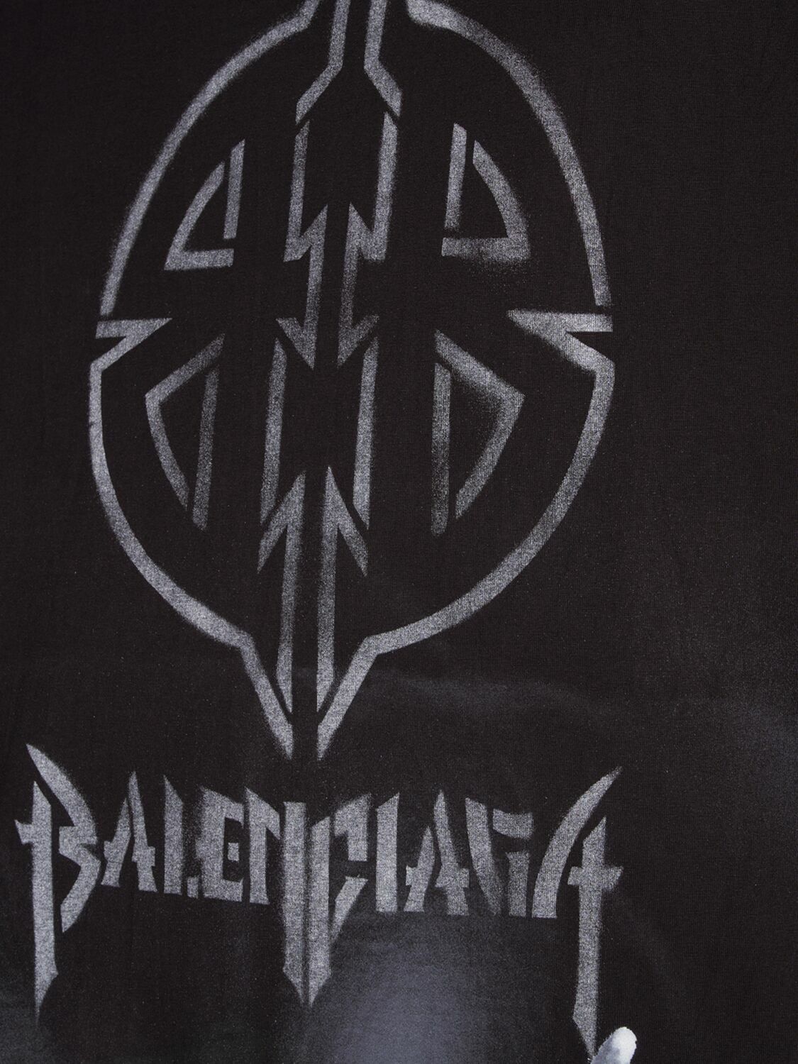 BALENCIAGA Metal Bb Stencil Vintage Cotton T-shirt Balenciaga