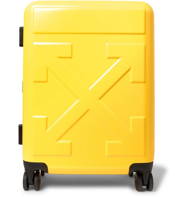 Photo: Off-White - Arrow Polycarbonate Carry-On Suitcase - Yellow