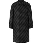 GIVENCHY - Reversible Logo-Jacquard Wool, Silk and Cashmere-Blend Coat - Black