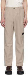 C.P. Company Beige Garment-Dyed Cargo Pants