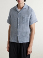 Portuguese Flannel - Agora Camp-Collar Cotton-Blend Shirt - Blue