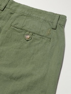 Polo Ralph Lauren - Straight-Leg Linen and Cotton-Blend Trousers - Green