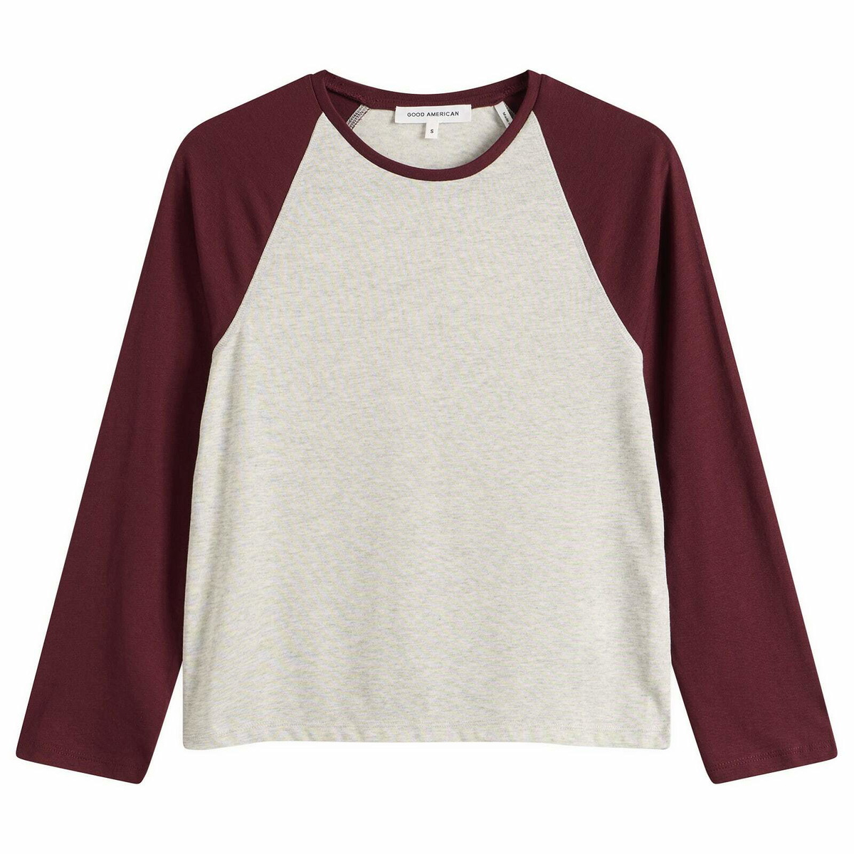 Good American Women's Raglan T-Shirt in Vintage Grey