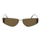 Alexander McQueen Gunmetal Skull Sunglasses