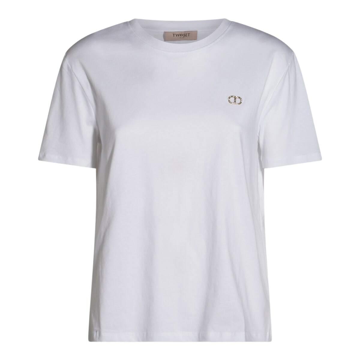 Twinset T-shirt with Broderie Anglaise Embroidery White main image 0