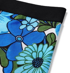 TOM FORD - Floral-Print Stretch-Cotton Jersey Boxer Briefs - Blue