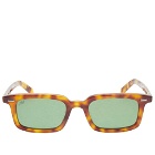 AKILA Big City Sunglasses in Yellow Tortoise/Green