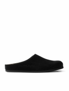 Common Projects - Logo-Debossed Suede Clogs - Black