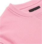 Stüssy - Logo-Embroidered Loopback Cotton-Jersey Sweatshirt - Pink