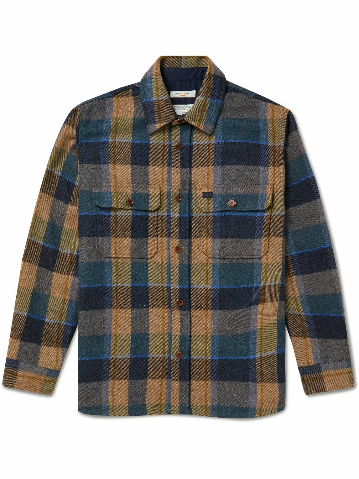 Nudie Jeans - Robban Checked Wool-Blend Shirt - Multi Nudie Jeans Co