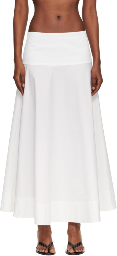 Photo: St. Agni White Cotton Circle Hem Maxi Skirt