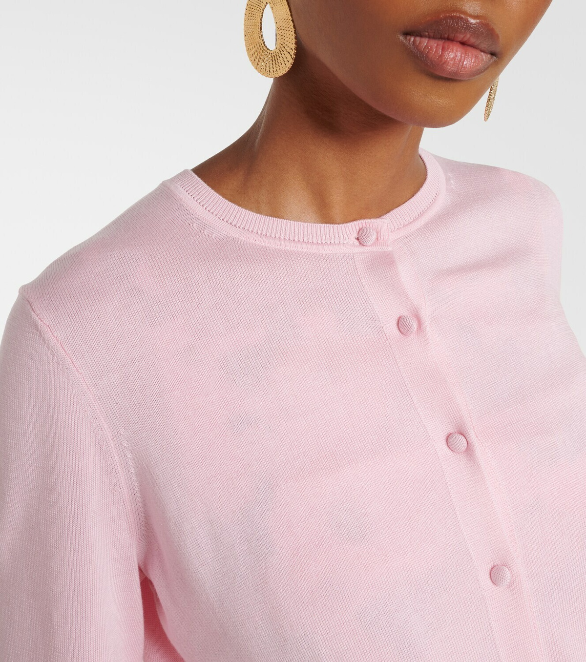 Carolina Herrera Cropped silk and cotton cardigan