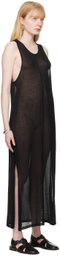 AURALEE Black Vented Maxi Dress