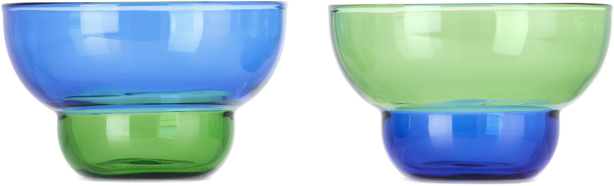 POLSPOTTEN Blue & Green Mizu Kiri Cup Set