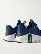 Nike Training - Free Metcon 5 Rubber-Trimmed Mesh Sneakers - Blue
