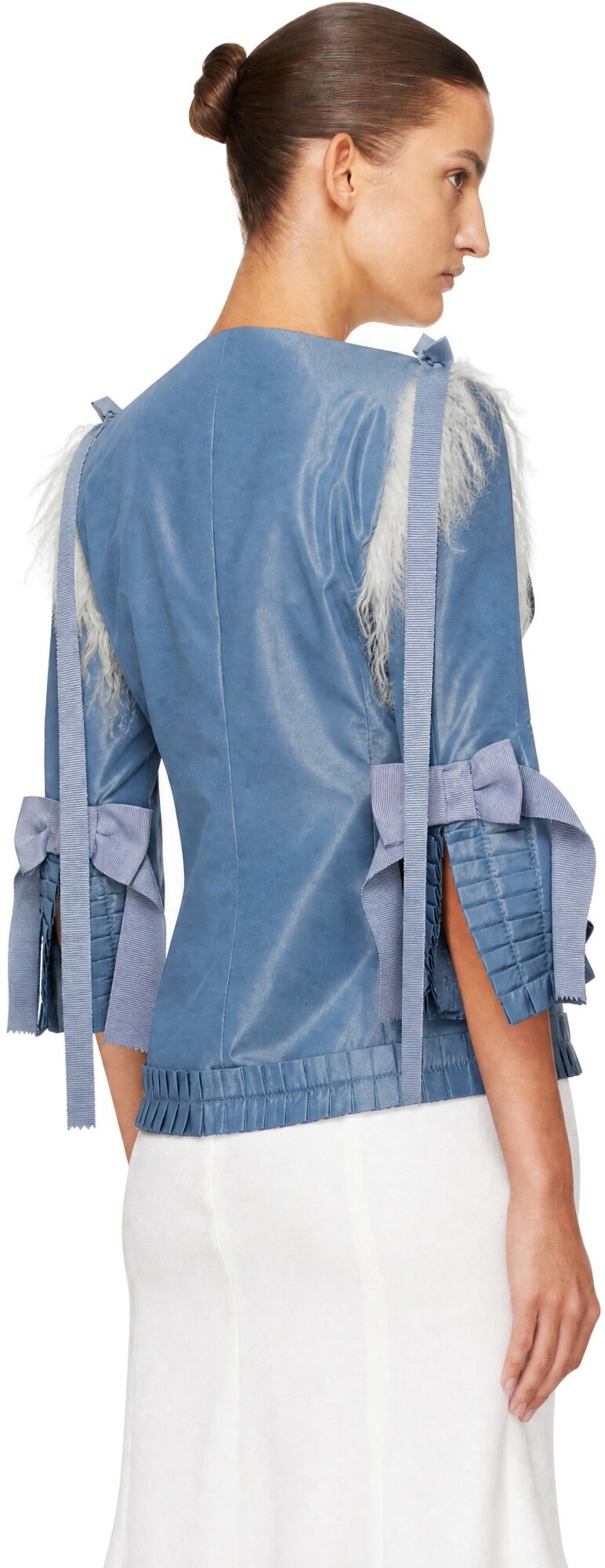 Sandy Liang Blue Josie Blouse