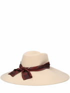 MAISON MICHEL - Big Virginie Wool Hat W/ Silk Hatband