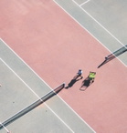 Pieces - Karl Hab Tennis Court Print, 18 x 24"" - Multi
