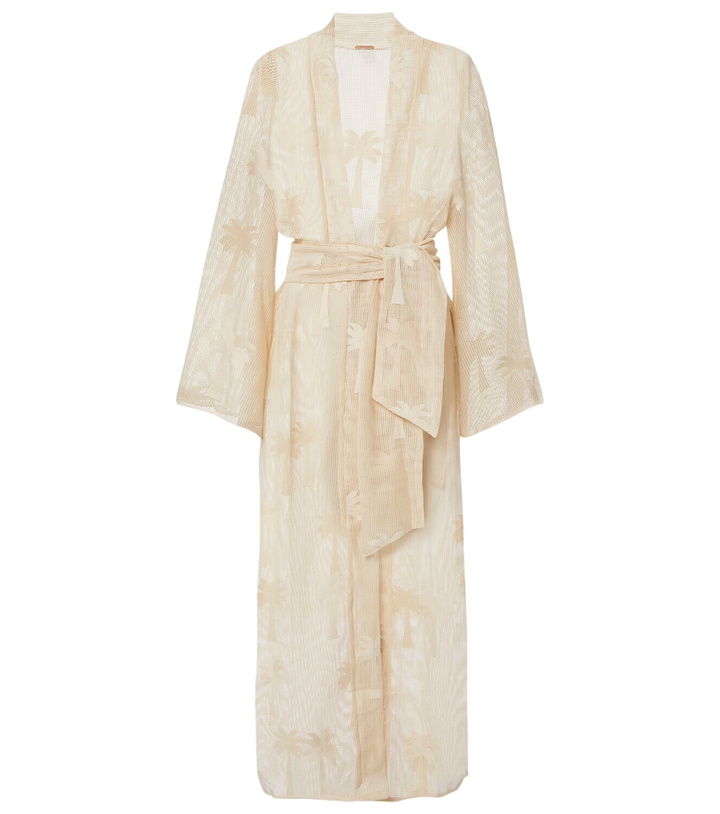 Photo: Johanna Ortiz Belted embroidered cotton mesh kaftan