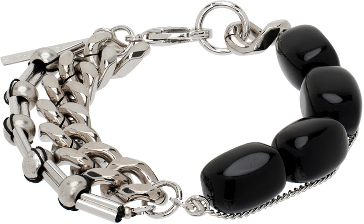 Photo: Dries Van Noten Black & Silver Stone Chain Bracelet
