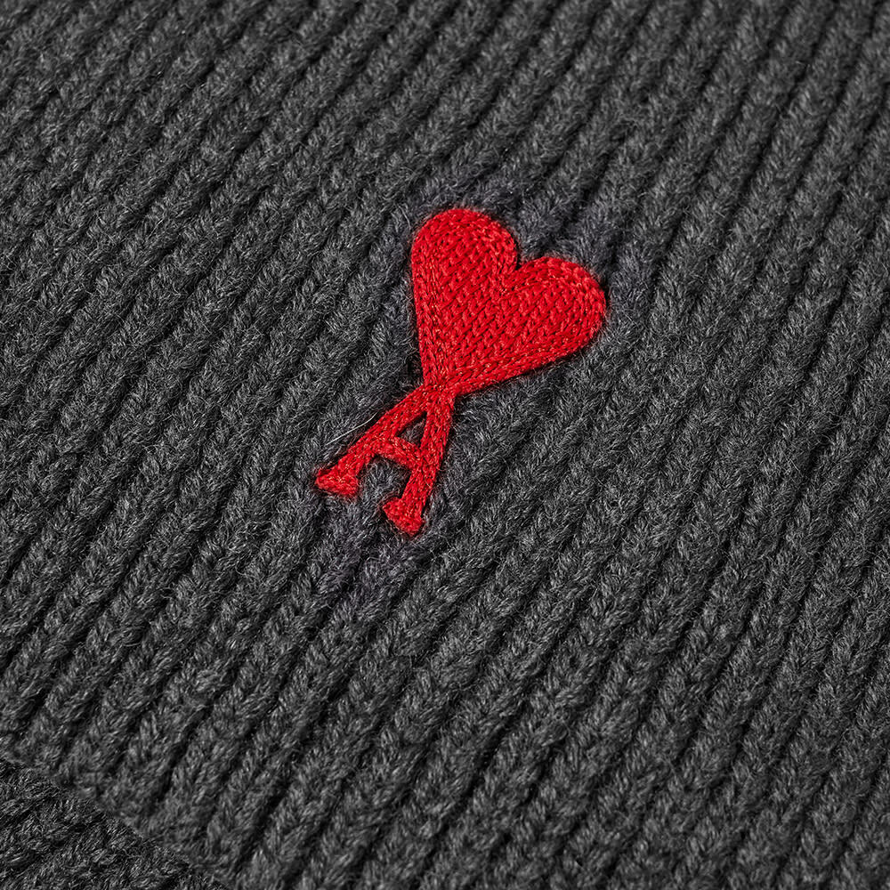 AMI Men's Small A Scarf in Grey/Red