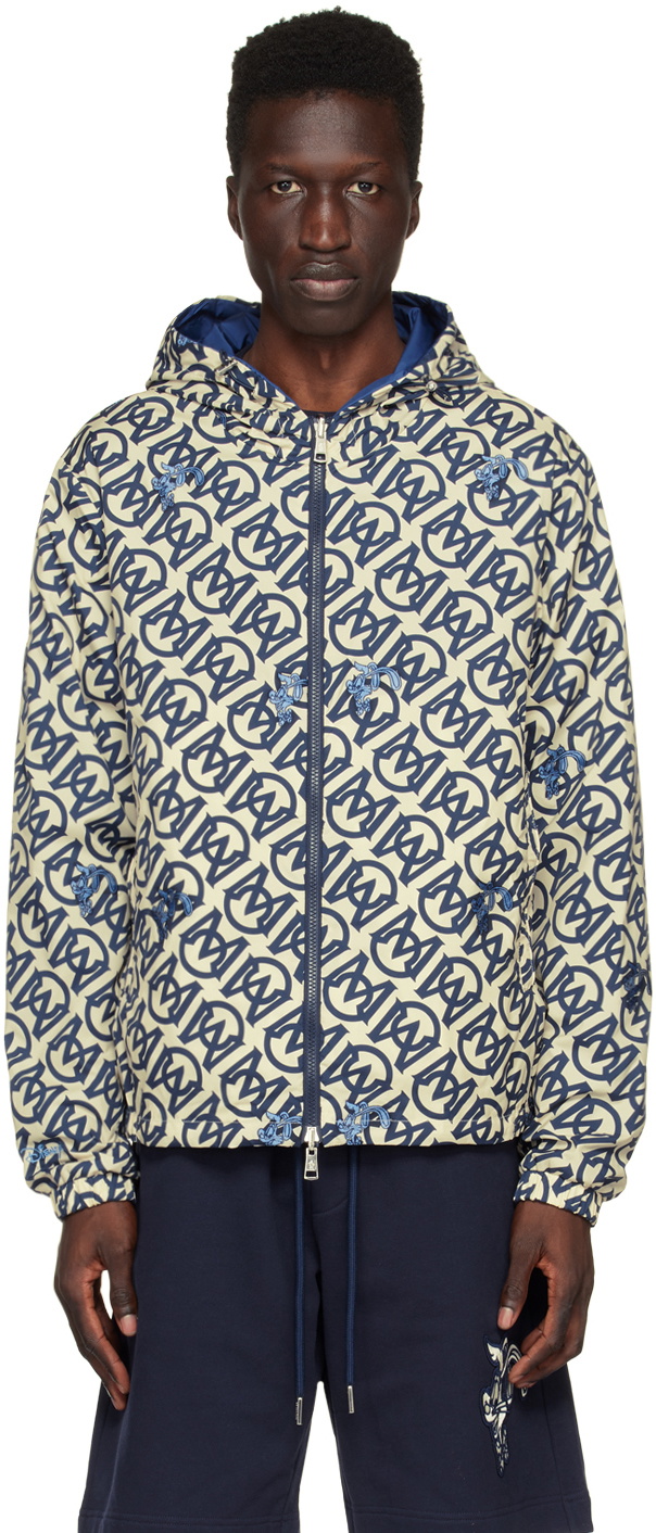 Moncler Navy & Beige Liesse Reversible Jacket Moncler
