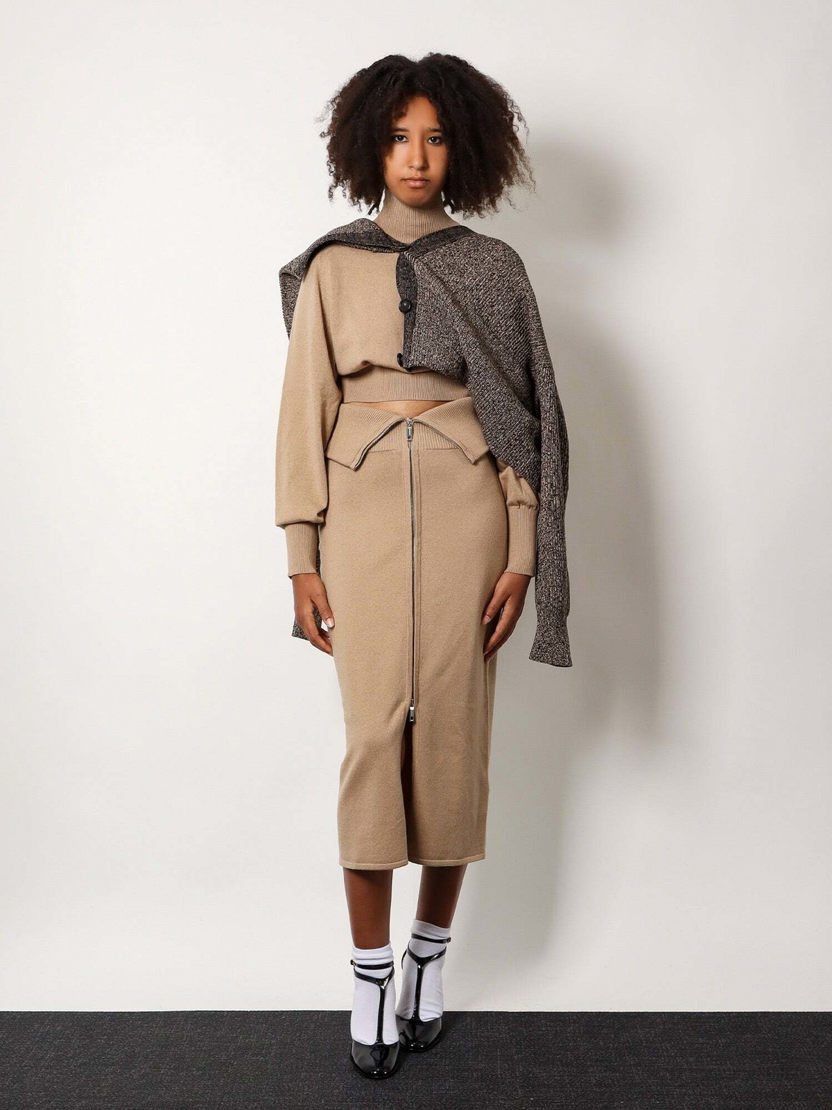スカート SPORTMAX Woman Skirt Beige 2512771011600 001 Sportmax Lacca Beige Womens Skirt Sportmax