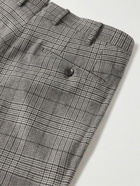 Incotex - Slim-Fit Tapered Prince of Wales Checked Virgin Wool-Blend Trousers - Gray