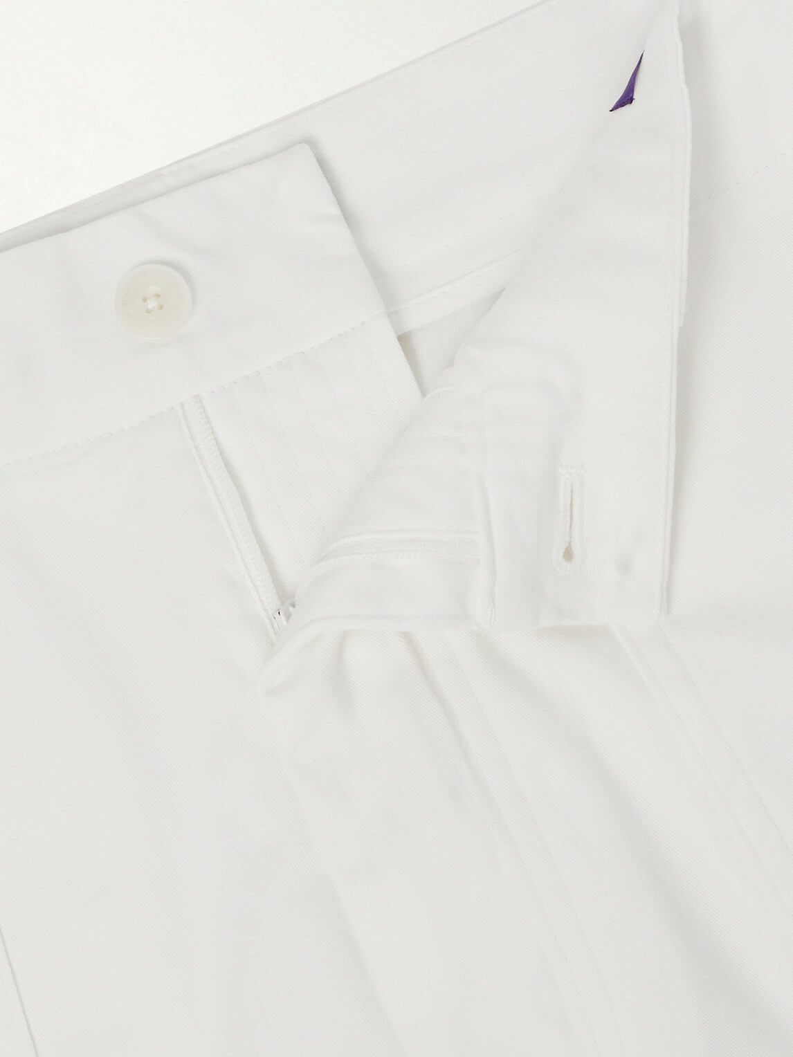 Ralph Lauren Purple label - Straight-Leg Stretch-Cotton Twill Shorts - White